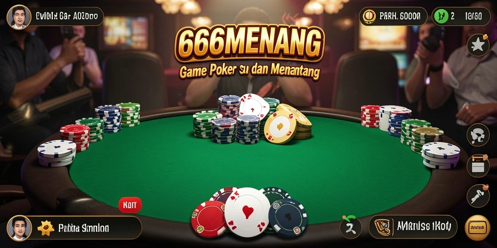 Gameplay seru di 666MENANG dengan tampilan meja poker yang menarik.