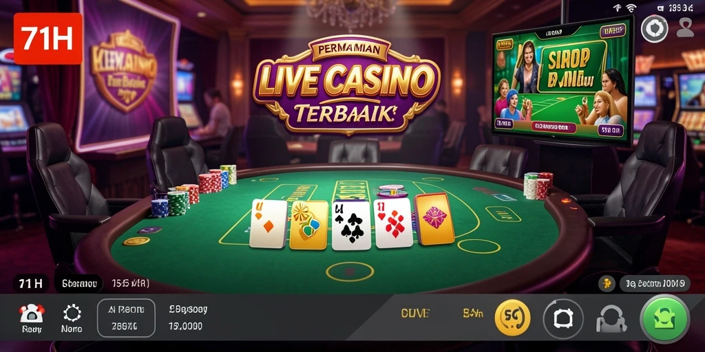 Tampilan gameplay menarik dari aplikasi Live Casino 71H.