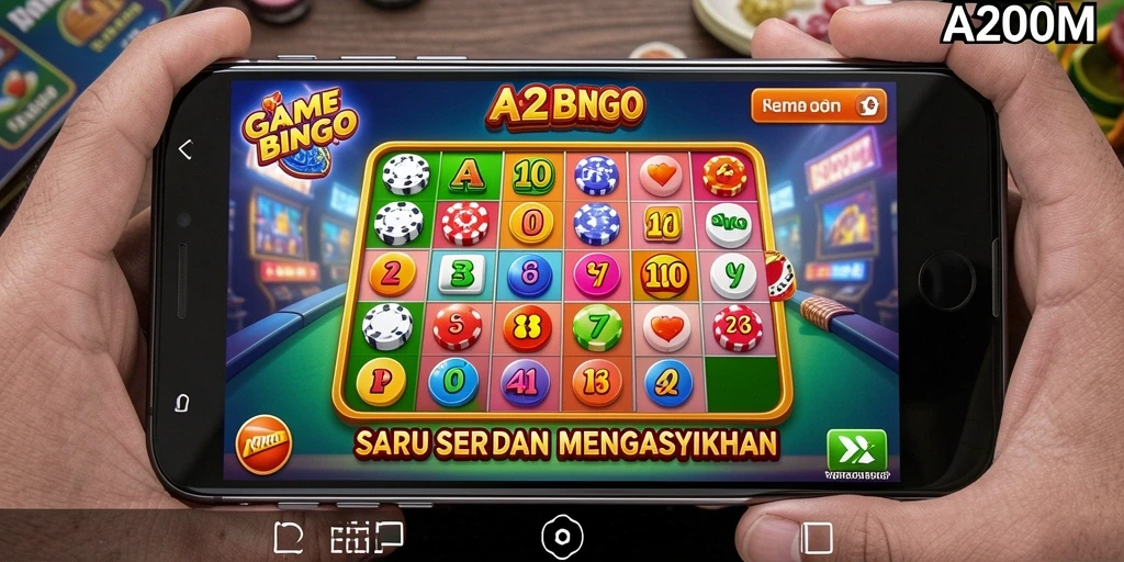 Screenshot gameplay A200M yang menunjukkan keseruan bermain Bingo.