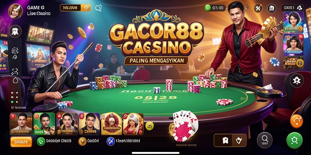 Tampilan gameplay Live Casino GACOR88 yang menarik dan interaktif.