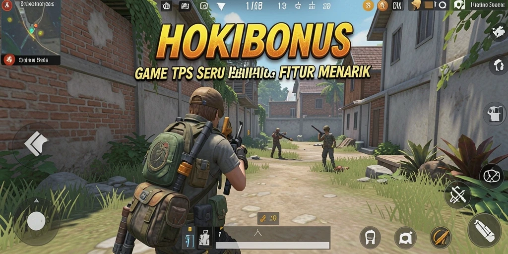Tampilan gameplay seru HOKIBONUS di arena pertempuran TPS.