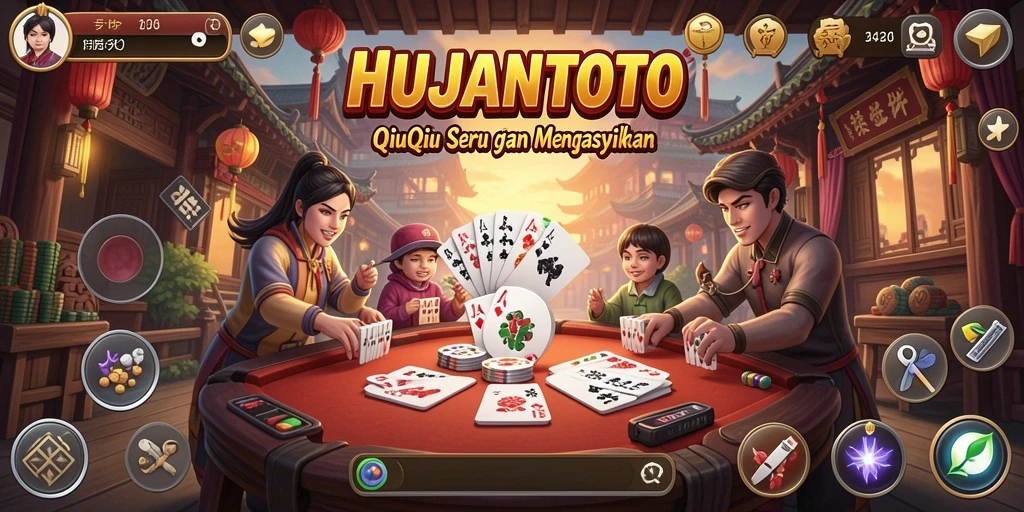 Tampilan gameplay seru di HUJANTOTO dengan QiuQiu yang menantang.
