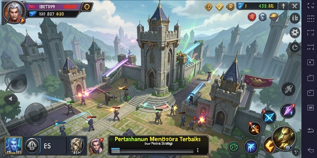 Tampilan seru gameplay Tower Defense di IBET899.