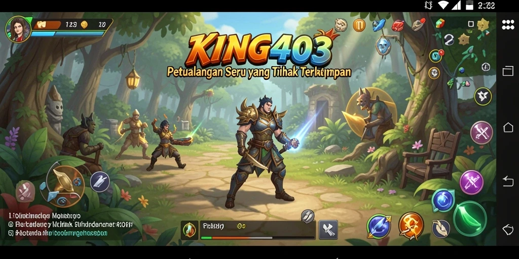 Screenshot KING403 menampilkan gameplay petualangan yang mendebarkan.