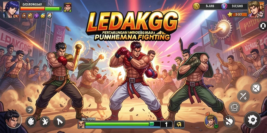 Gameplay mendebarkan dalam pertarungan epic di LEDAKGG.