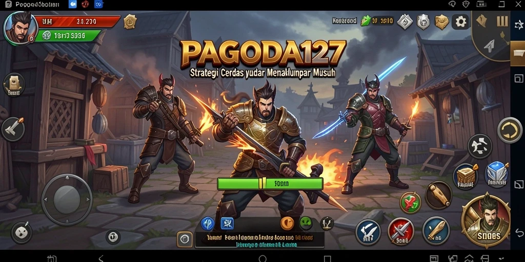 Screenshot gameplay PAGODA127 yang menampilkan strategi pertempuran.