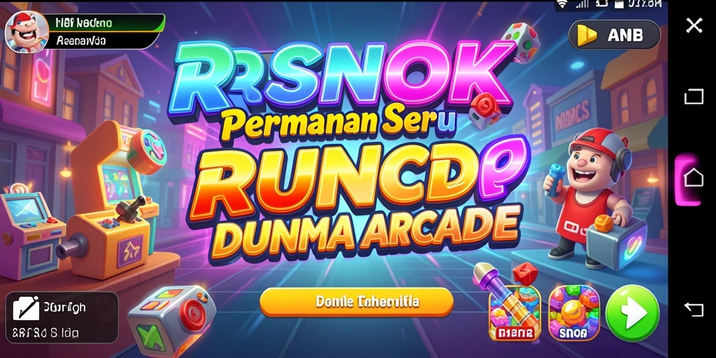 Screenshot gameplay utama RSNOK menampilkan aksi seru dan tantangan arcade yang menarik.