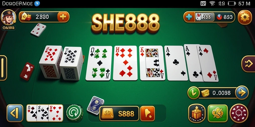 Tampilan gameplay seru di SHE888 yang penuh strategi Domino.