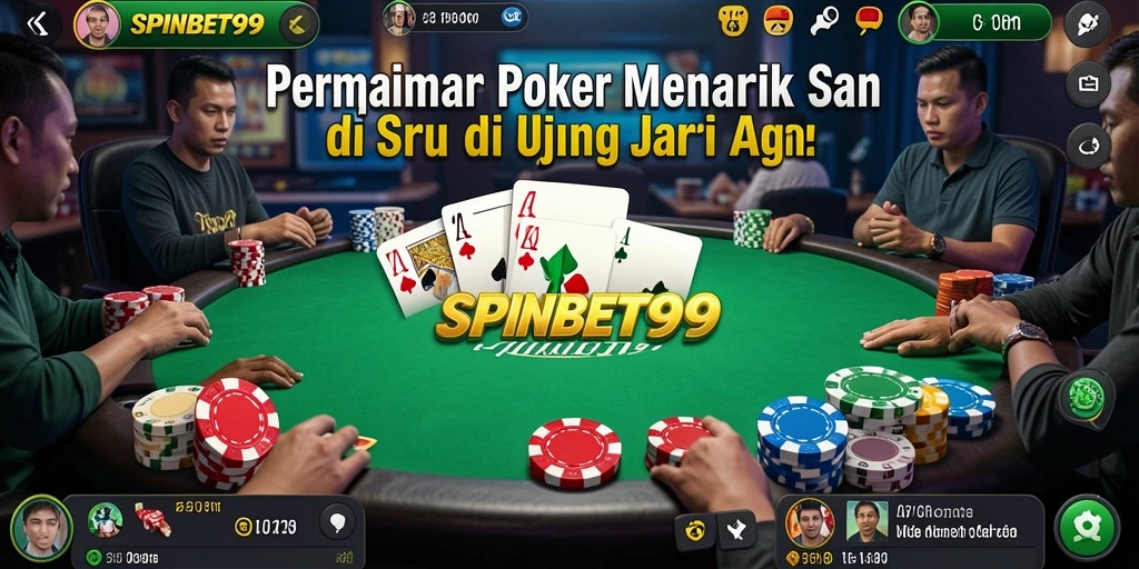Tampilan gameplay poker yang seru dan kompetitif di SPINBET99.